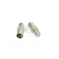 Adapteur fiche Fem F coaxial vers prise TV male